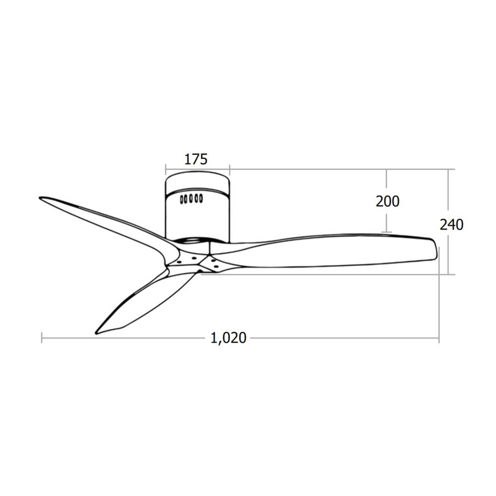 พัดลมไม่มีโคมไฟ MR.KEN 25-01872 40 นิ้ว สีน้ำตาลเข้ม