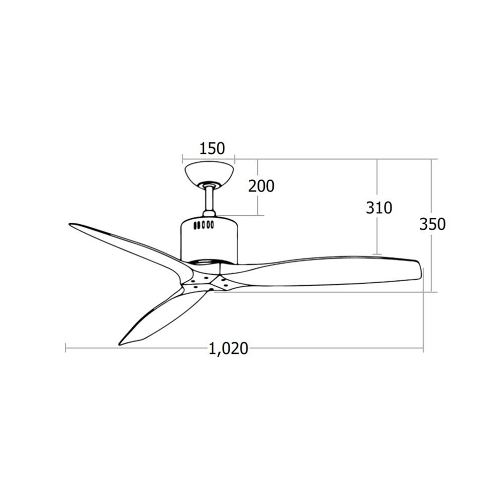 พัดลมไม่มีโคมไฟ MR.KEN 25-01864 40 นิ้ว สีน้ำตาล/ดำ