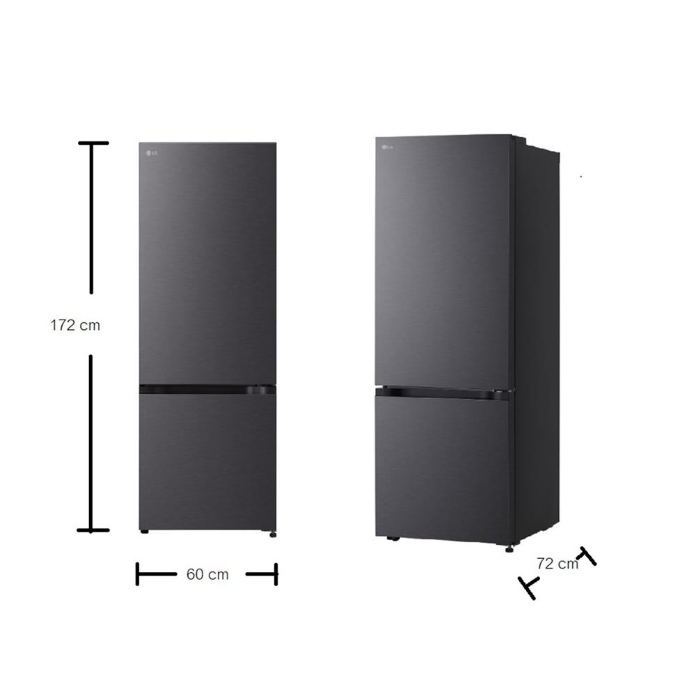 ตู้เย็น 2 ประตู LG GN-B389FQDM.AEPPLMT ฟรีซล่าง 11.8 คิว สีดำ