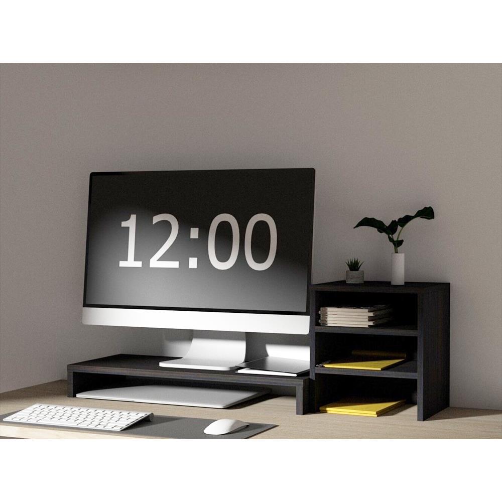 ชั้นวางอุปกรณ์ทำงาน 3 ชั้น LUVORA REGAL 25 ซม. สีน้ำตาลเข้ม