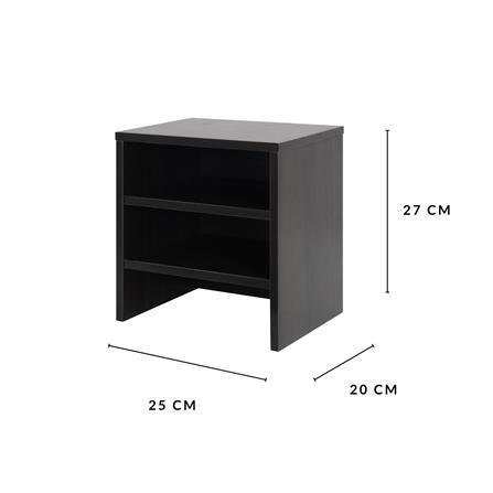 ชั้นวางอุปกรณ์ทำงาน 3 ชั้น LUVORA REGAL 25 ซม. สีน้ำตาลเข้ม_9