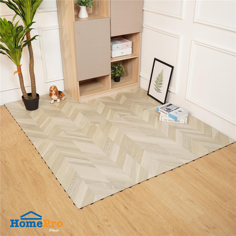 กระเบื้องยางไวนิล 15x91 ซม. TARA CLICK LOCK ไวท์ แอช