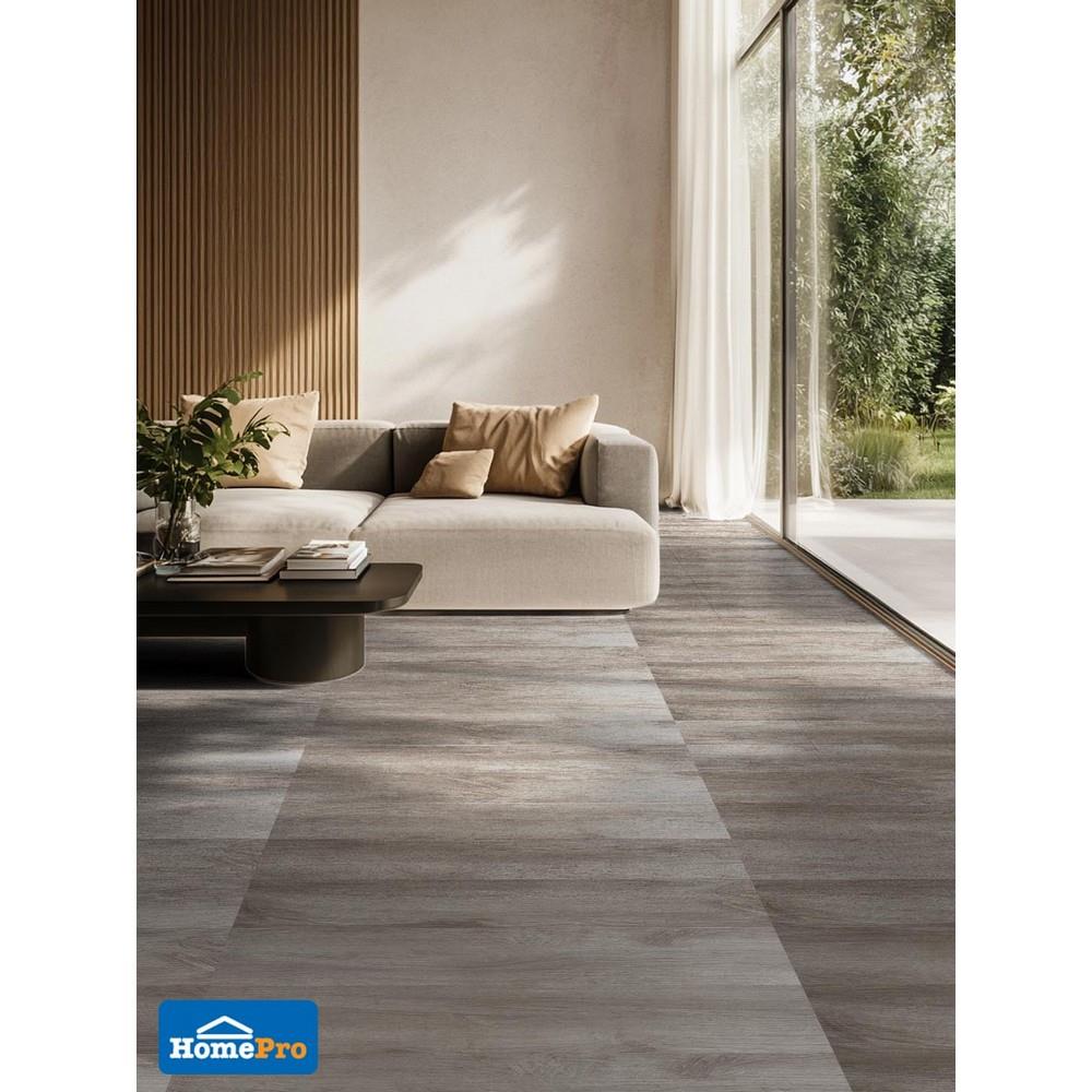 กระเบื้องยางไวนิล 15x91 ซม. TARA CLICK LOCK เกรย์ แอช