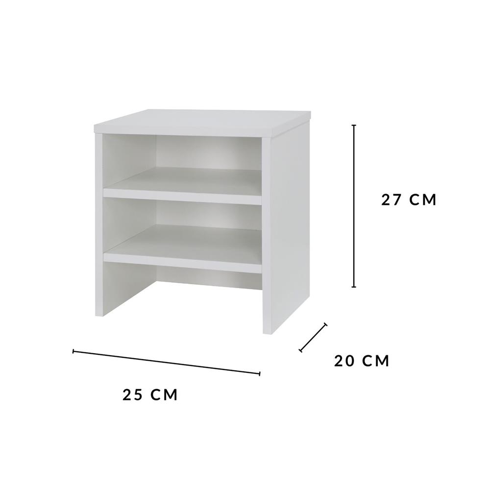 ชั้นวางอุปกรณ์ทำงาน 3 ชั้น LUVORA REGAL 25 ซม. สีขาว