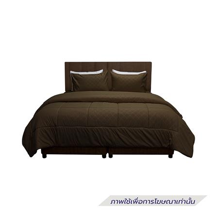 ชุดผ้าปูที่นอน 6 ฟุต 6 ชิ้น PICASSO BASIC ENJOY สี BROWN_1