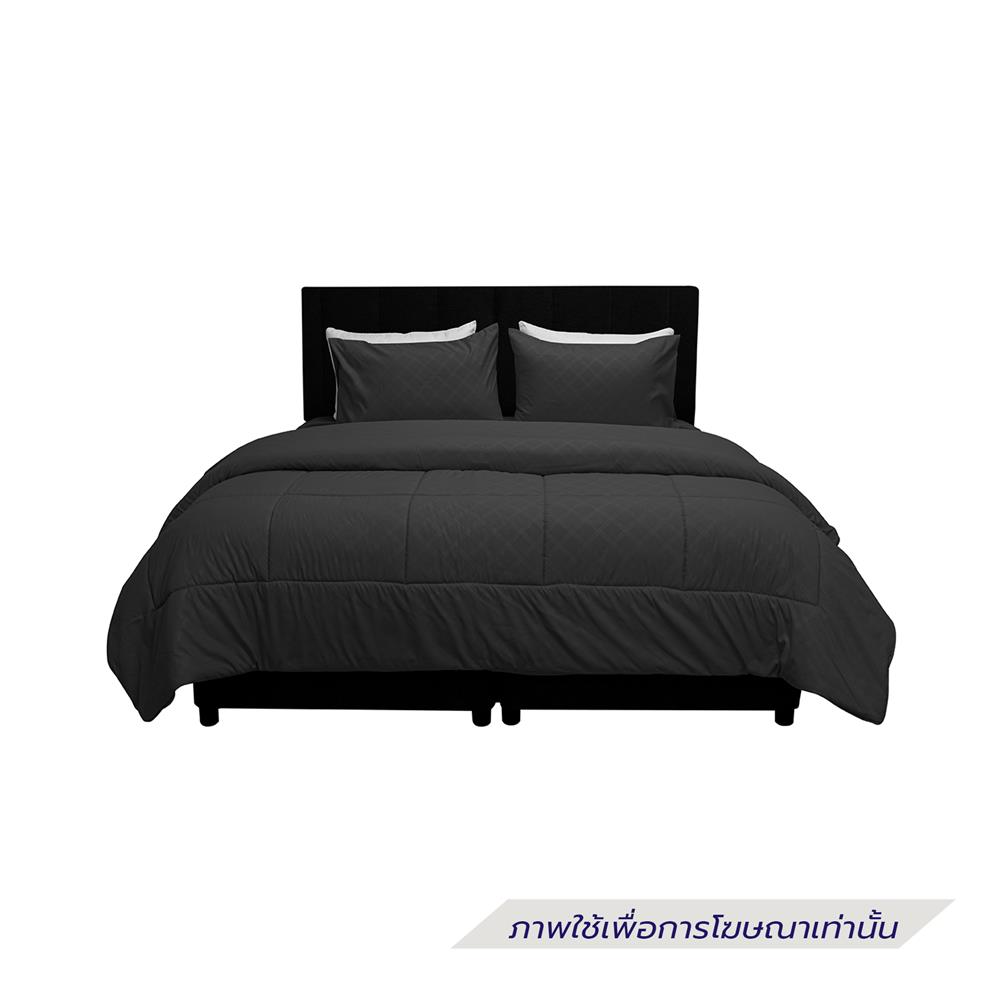 ชุดผ้าปูที่นอน 6 ฟุต 6 ชิ้น PICASSO BASIC ENJOY สี DARK GREY