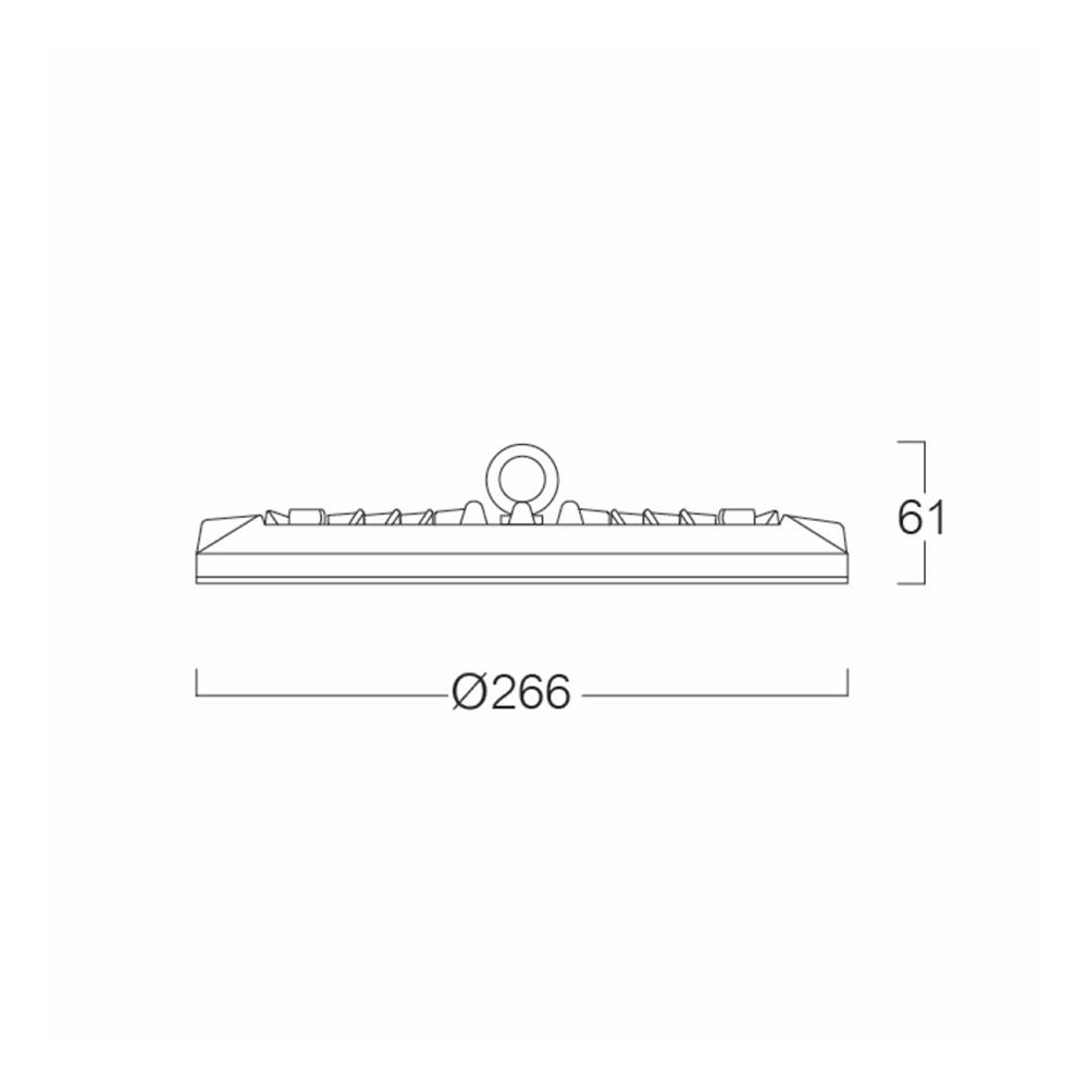 โคมไฮเบย์ LED LUMAX EHBL 100 วัตต์ DAYLIGHT สีดำ