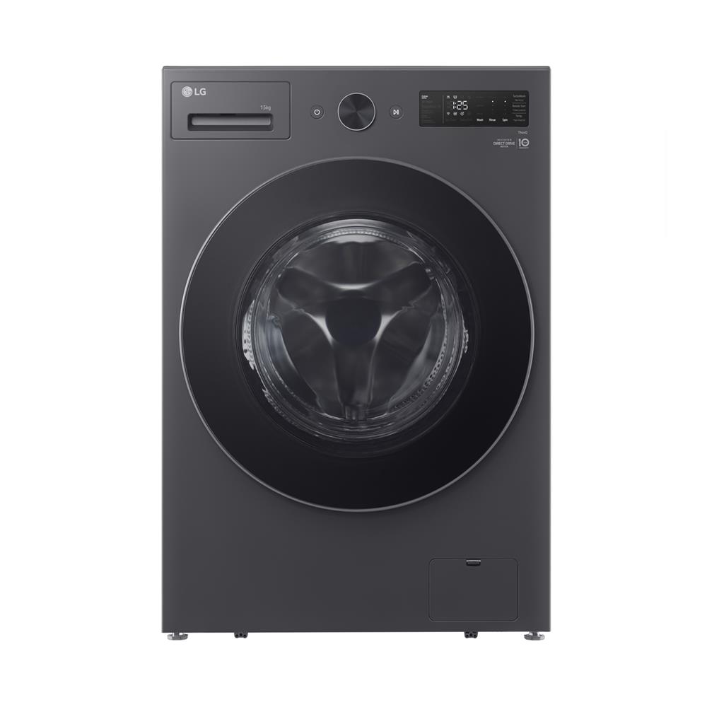 เครื่องซักผ้าฝาหน้า LG F2515SNEG 15 กก. 1100 RPM อินเวอร์เตอร์ สีเทาเข้ม