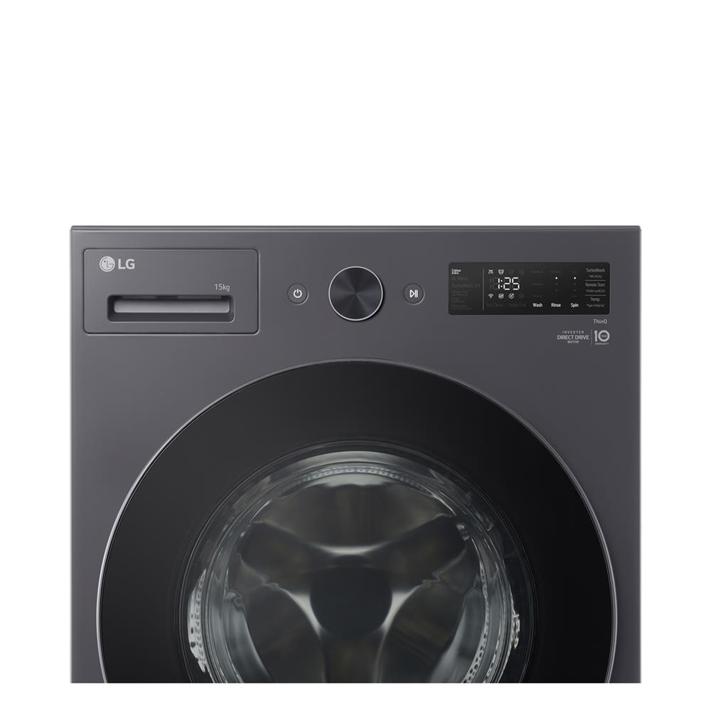 เครื่องซักผ้าฝาหน้า LG F2515SNEG 15 กก. 1100 RPM อินเวอร์เตอร์ สีเทาเข้ม