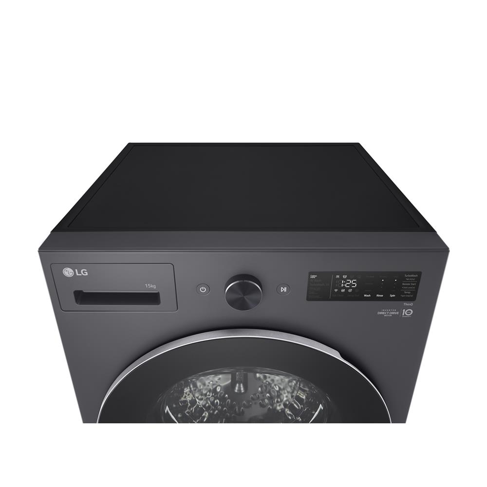 เครื่องซักผ้าฝาหน้า LG F2515SNEG 15 กก. 1100 RPM อินเวอร์เตอร์ สีเทาเข้ม
