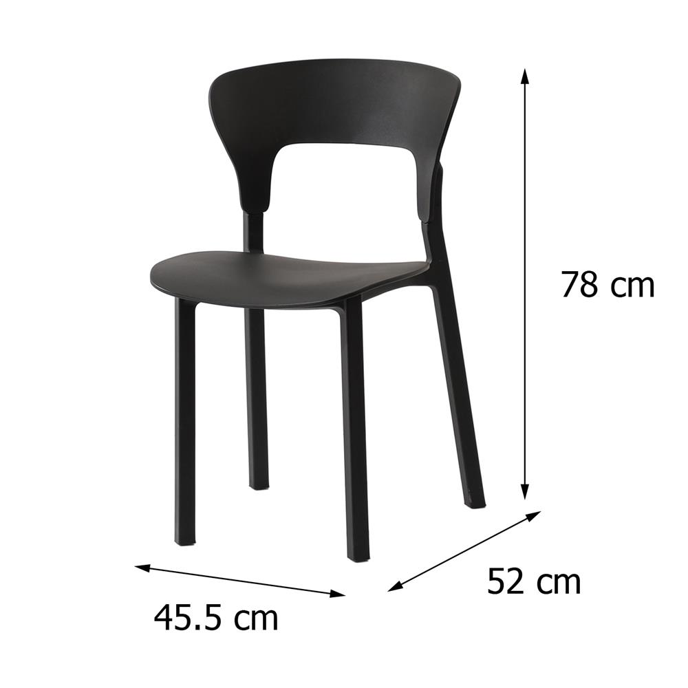 เก้าอี้พลาสติก SPRING GABY สีดำ