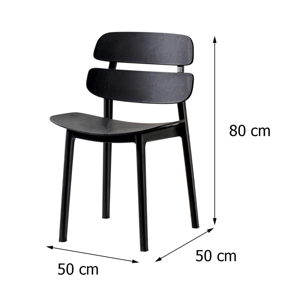 เก้าอี้พลาสติก SPRING TESSIE สีดำ