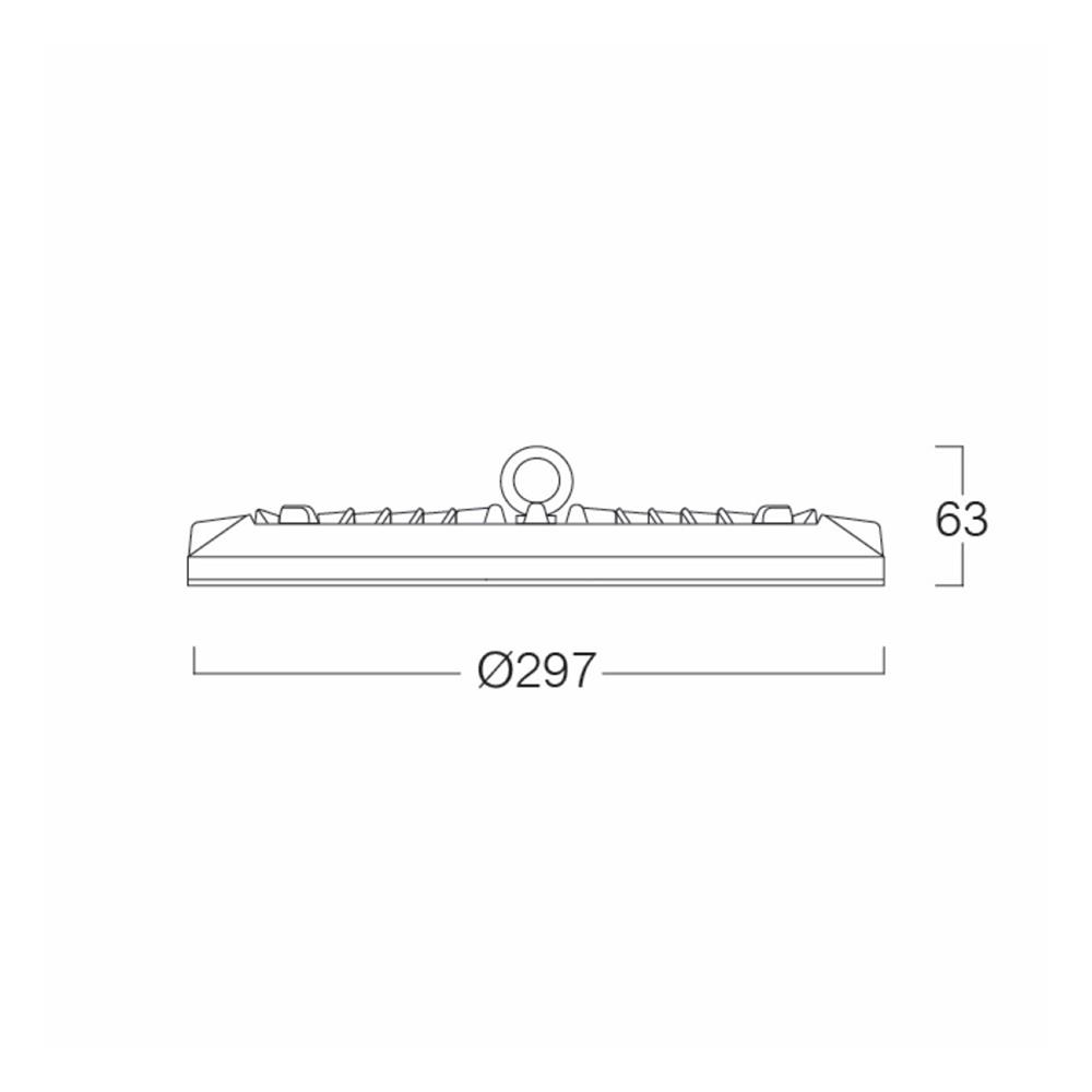 โคมไฮเบย์ LED LUMAX EHBL 150 วัตต์ DAYLIGHT สีดำ