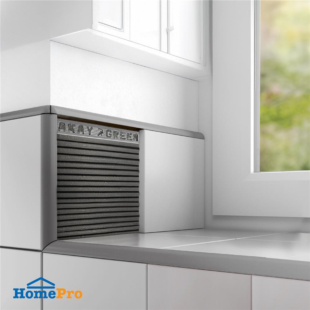 คิ้ว GPVC จระเข้ กรีน 10 มม. 2 ม. สีโมเดิร์น เกรย์