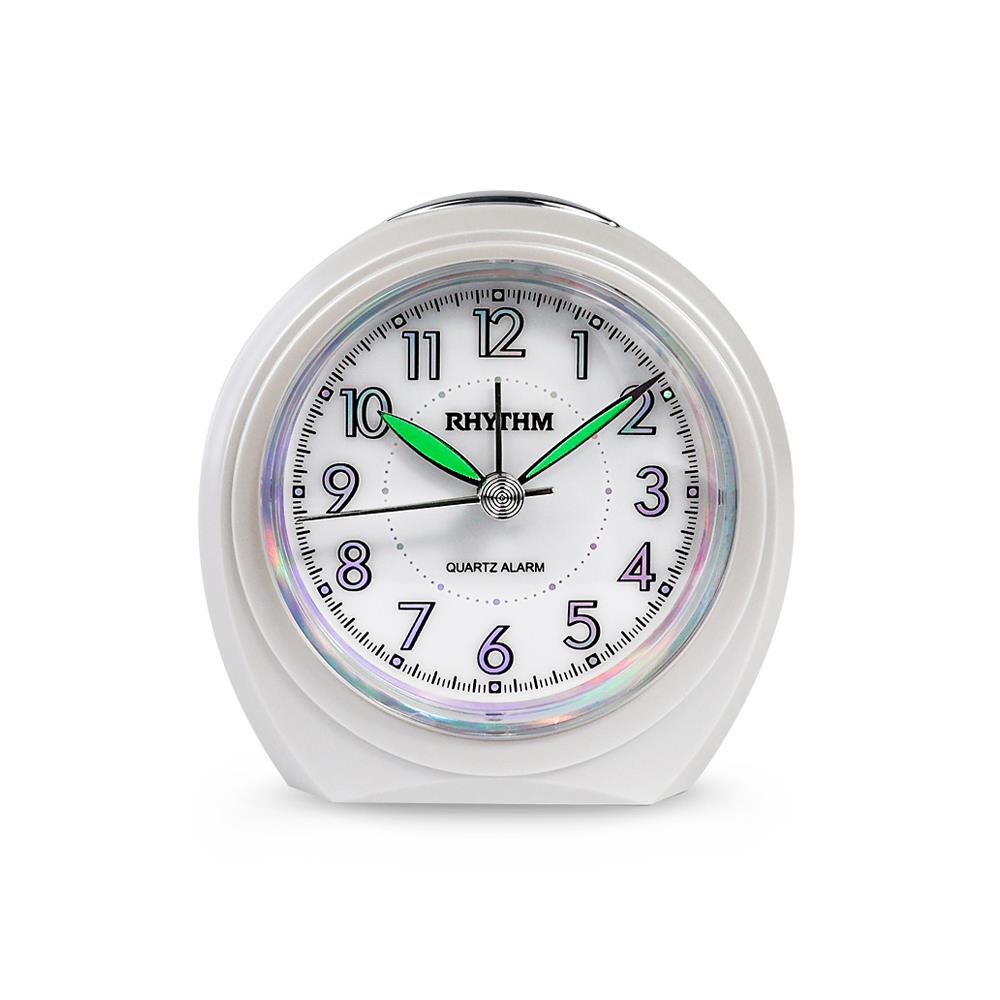 นาฬิกาปลุก RHYTHM CRE815NR03 3.2X3.1 นิ้ว สีขาว