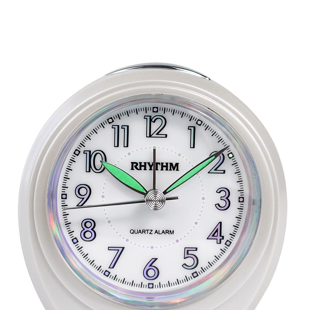 นาฬิกาปลุก RHYTHM CRE815NR03 3.2X3.1 นิ้ว สีขาว