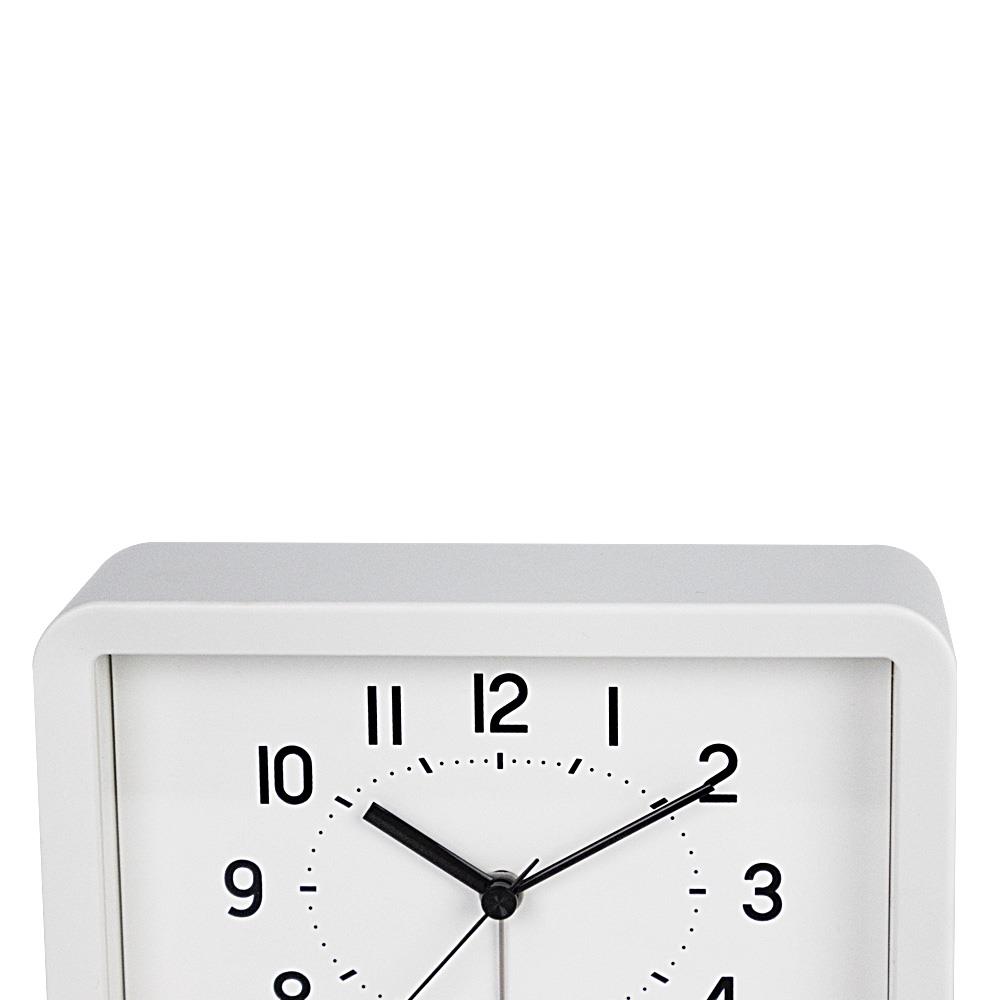 นาฬิกาตั้งโต๊ะ RHYTHM 8RE675SR03 5.8X4.1 นิ้ว สีขาว