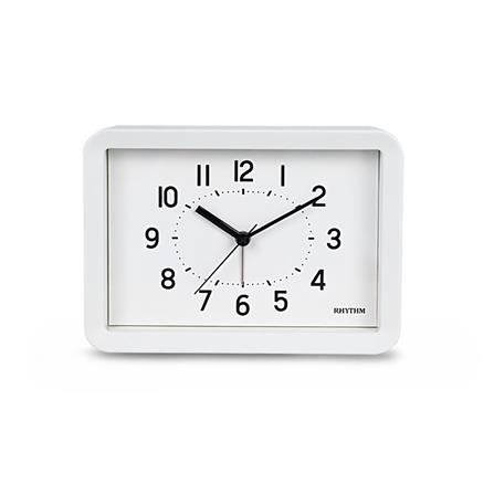 นาฬิกาตั้งโต๊ะ RHYTHM 8RE675SR03 5.8X4.1 นิ้ว สีขาว_0