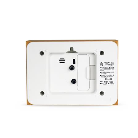 นาฬิกาตั้งโต๊ะไม้ RHYTHM 8RE676SR06 5.8X4.1 นิ้ว สีน้ำตาลอ่อน_2