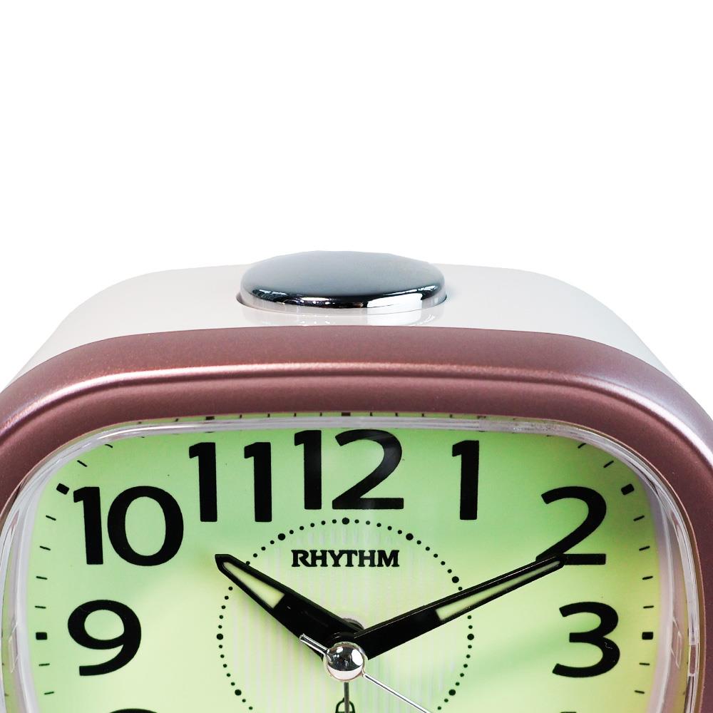 นาฬิกาปลุก RHYTHM CRA846NR13 4.5X3.8 นิ้ว สีชมพู