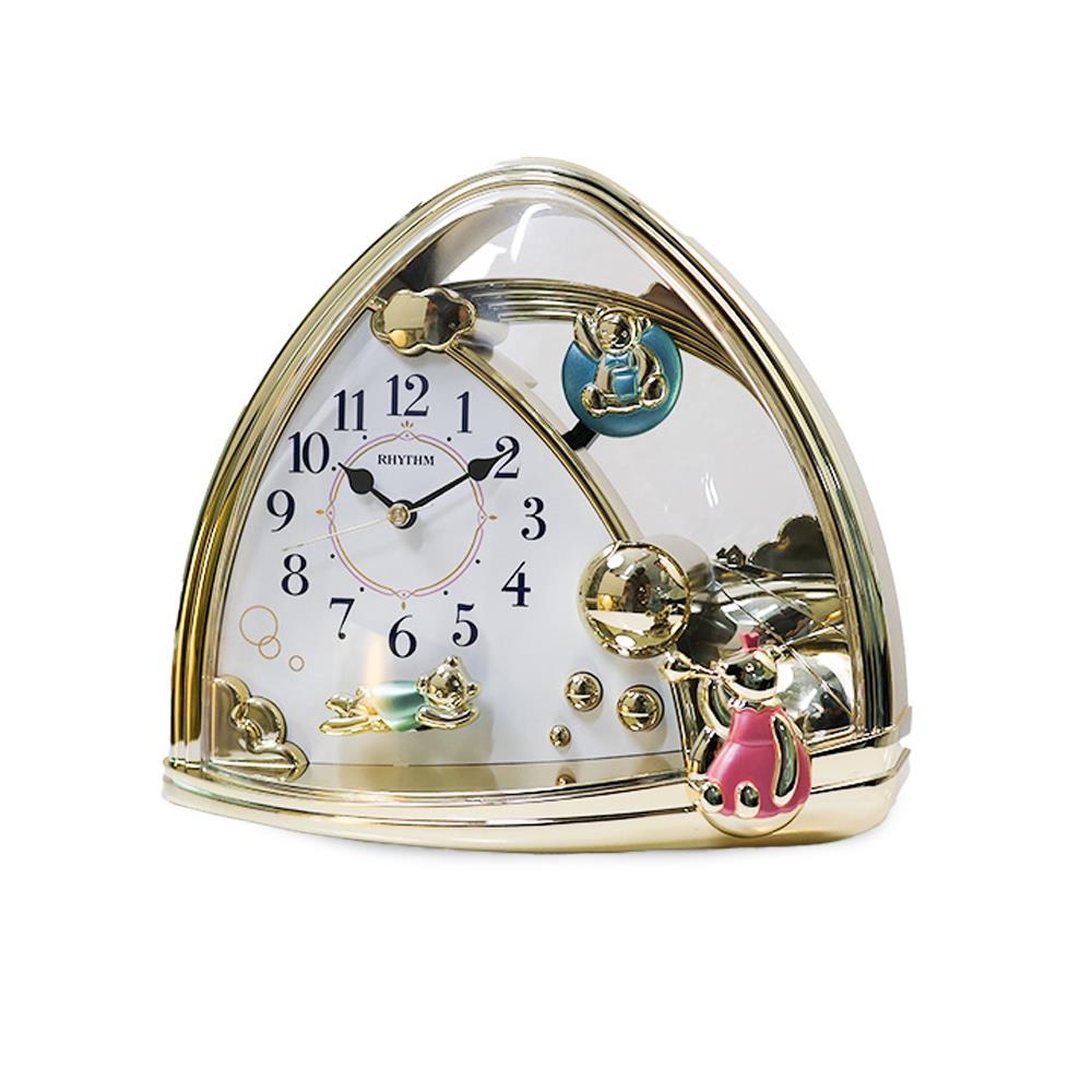 นาฬิกาตั้งโต๊ะ RHYTHM 4SG762SR18 สีทอง