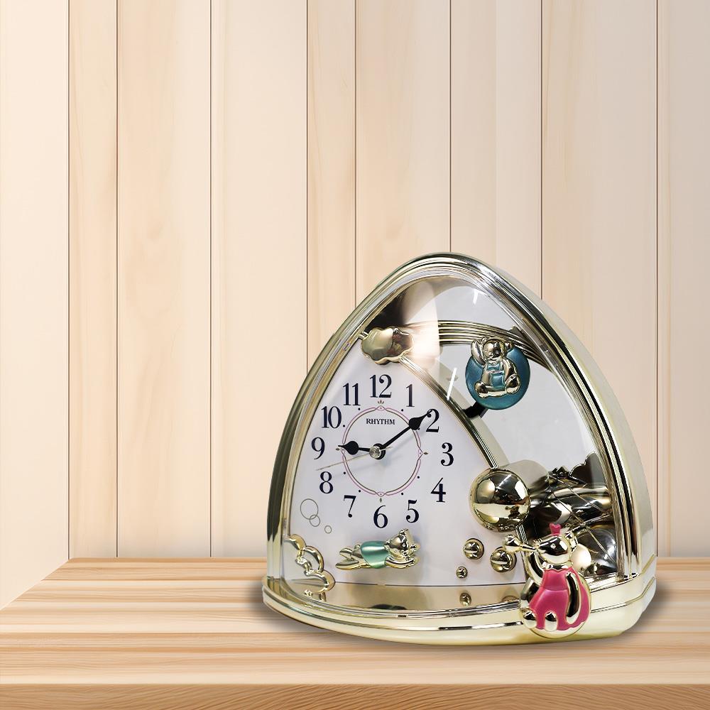 นาฬิกาตั้งโต๊ะ RHYTHM 4SG762SR18 สีทอง