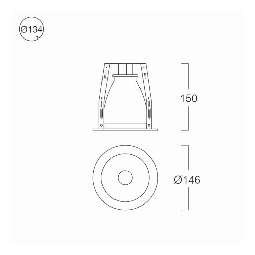 ดาวน์ไลท์ L&E 22-03123 5.27 นิ้ว สีขาว กลม