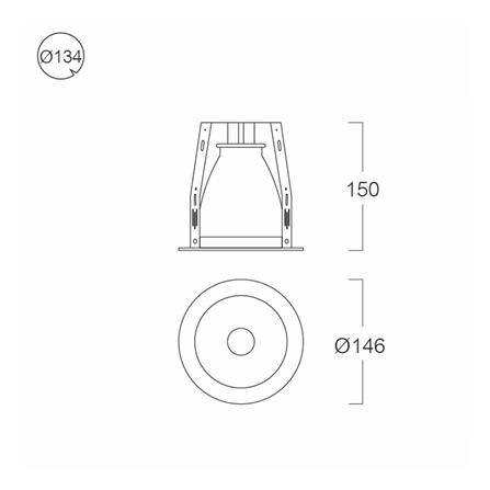 ดาวน์ไลท์ L&E 22-03123 5.27 นิ้ว สีขาว กลม_3