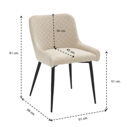 เก้าอี้ทานข้าว SB FURNITURE LONNIE 19222695 สีครีม_6