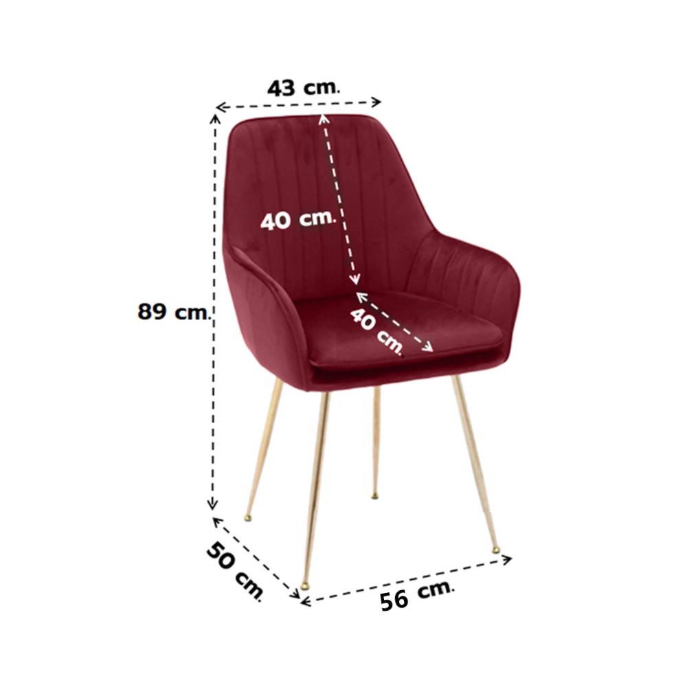เก้าอี้ทานข้าว SB FURNITURE EMBIA 19224116 สีแดง