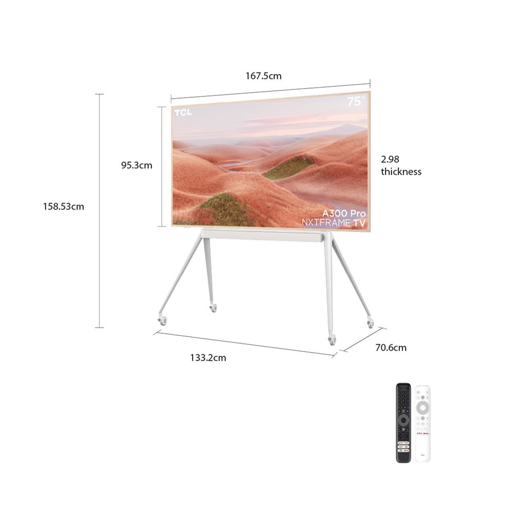 ทีวีคิวแอลอีดี 75 นิ้ว TCL (4K, QLED, GOOGLE TV) NXTFRAME A300 PRO