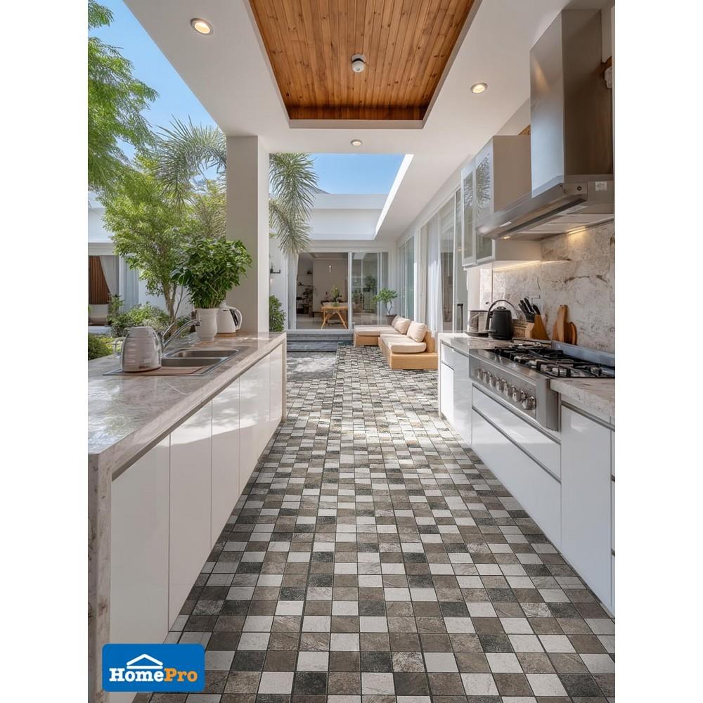 กระเบื้องพื้นพอร์ซเลน 40x40 ซม. TARA ฮาวิลแลนด์ เทา A 0.96 ตร.ม.