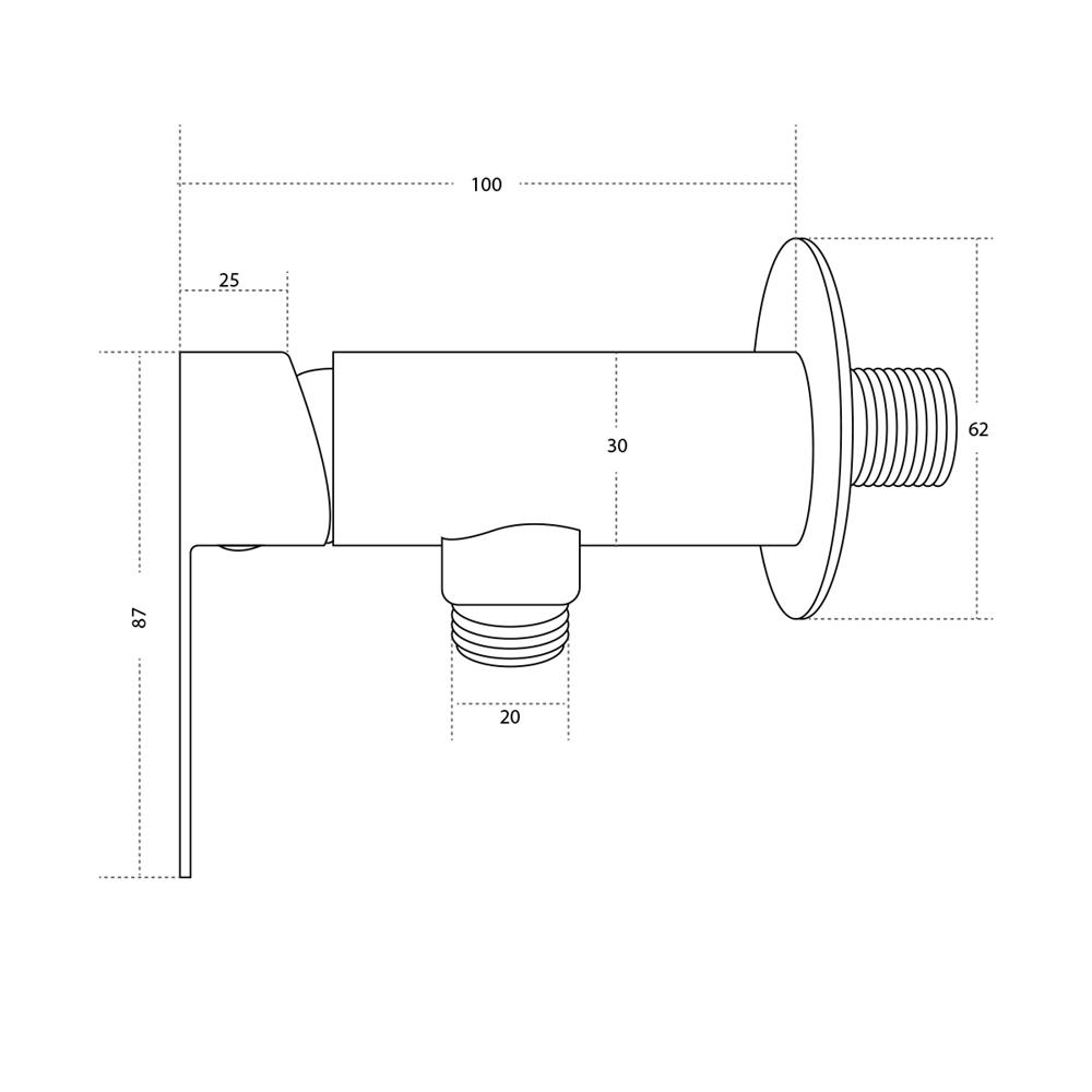 วาล์วฝักบัว 1 ทาง DONMARK GL-2315