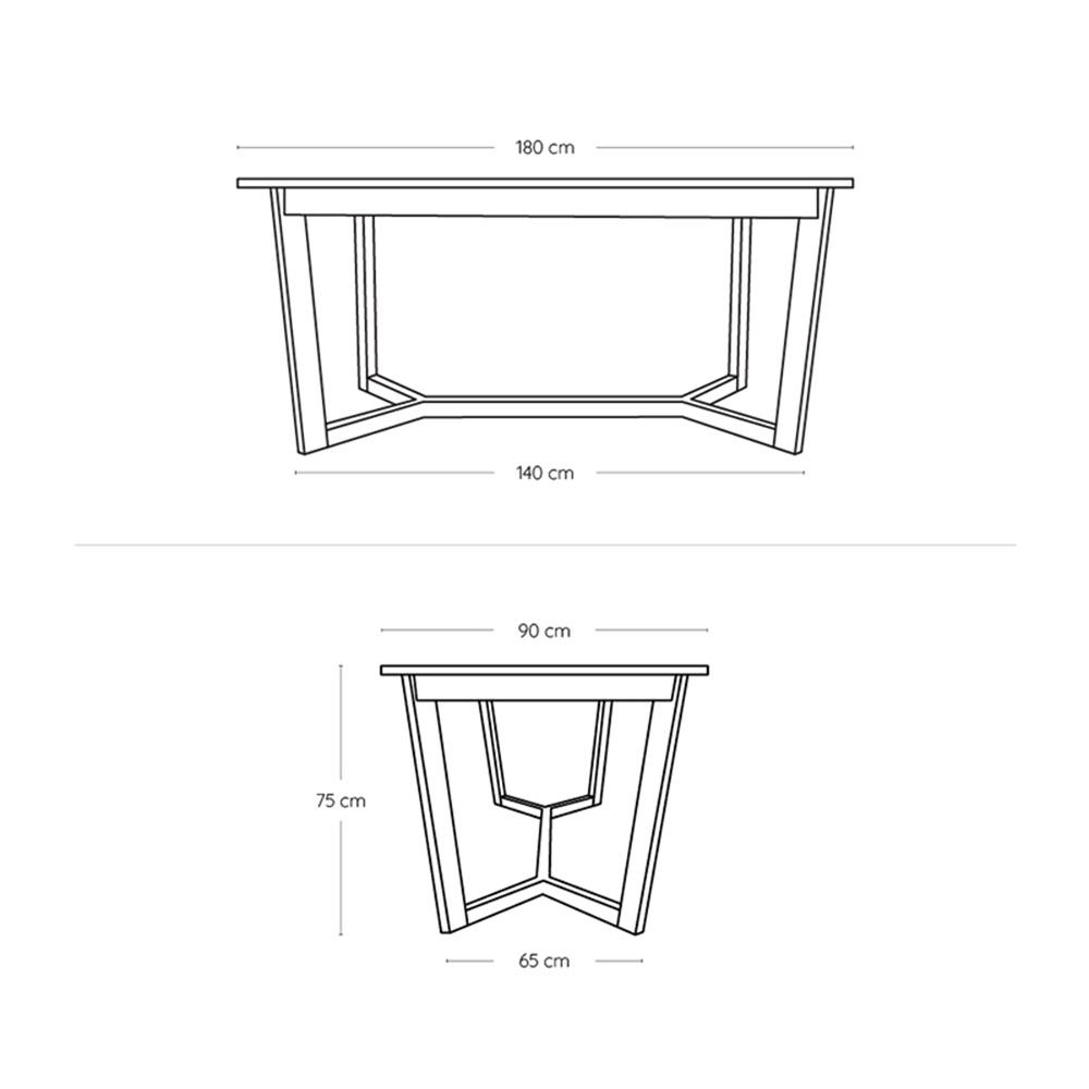โต๊ะอาหาร YKS MOBI 8859275802190 180 ซม. สีโอ๊ค