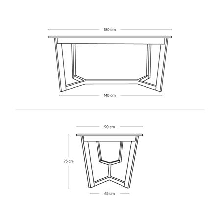 โต๊ะอาหาร YKS MOBI 8859275802190 180 ซม. สีโอ๊ค_4