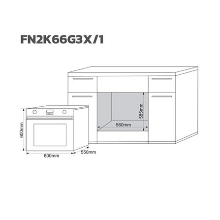 เตาอบฝังดิจิตอล TECNOGAS OVEN FN2K66G3X/1_2