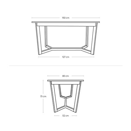 โต๊ะอาหาร YKS MOBI 8859275802183 150 ซม. สีโอ๊ค_4