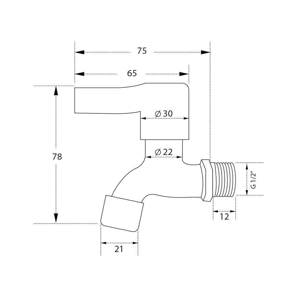ก๊อกล้างพื้น 1 ทาง DONMARK GL-1449