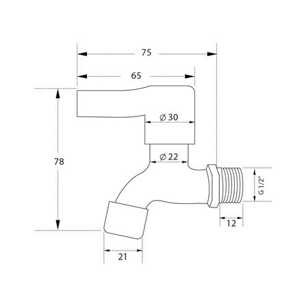 ก๊อกล้างพื้น 1 ทาง DONMARK GL-1449_4