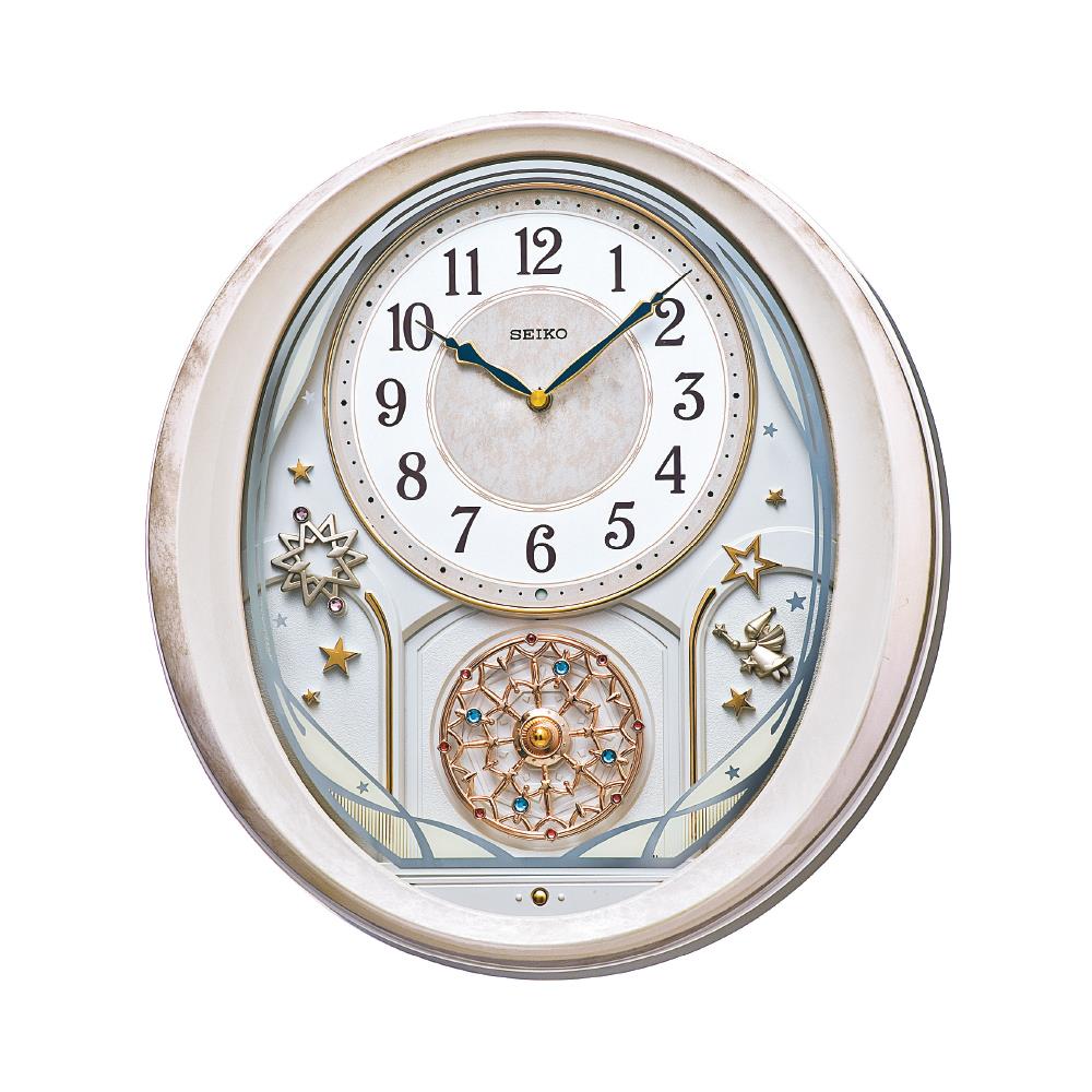 นาฬิกาแขวน SEIKO CLOCKS QXM370P 16.3X15.1 นิ้ว สีชมพู