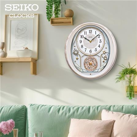 นาฬิกาแขวน SEIKO CLOCKS QXM370P 16.3X15.1 นิ้ว สีชมพู_5