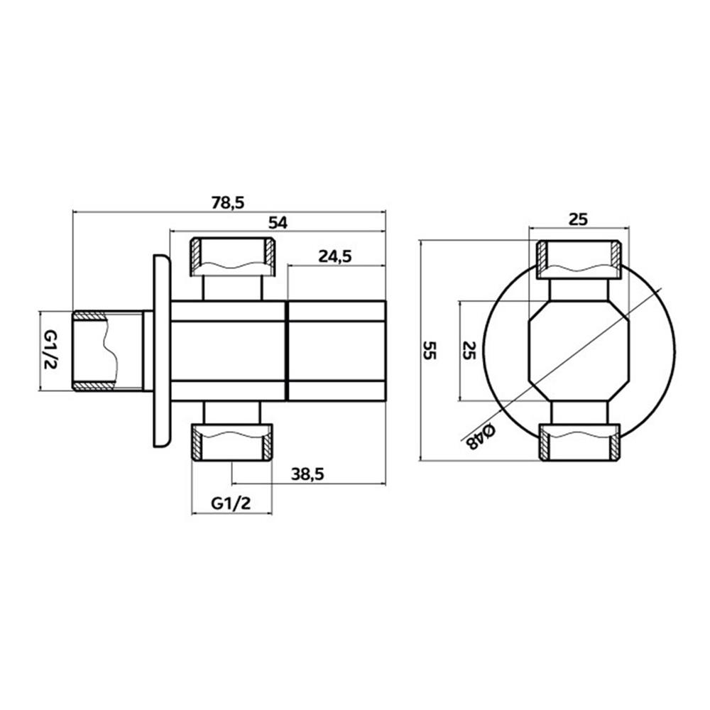 สต๊อปวาล์ว 2 ทาง RASLAND RA C322-C168