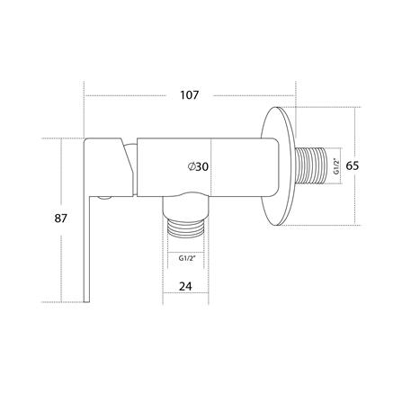 วาล์วฝักบัว 1 ทาง DONMARK GL-2321_3