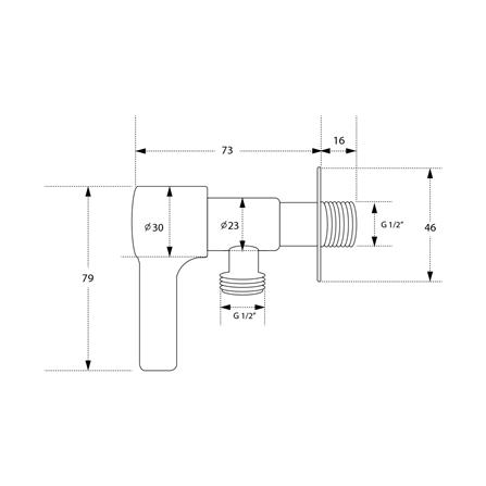 วาล์วฝักบัว 1 ทาง DONMARK GL-2322_4