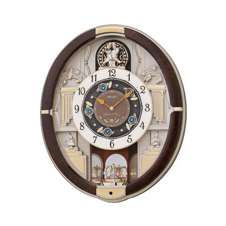 นาฬิกาแขวน SEIKO CLOCKS QXM289B 18.3X15.1 นิ้ว สีน้ำตาล_0