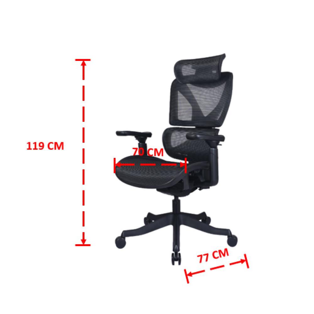 เก้าอี้สำนักงาน ERGOTREND CROSS-BLACK สีดำ