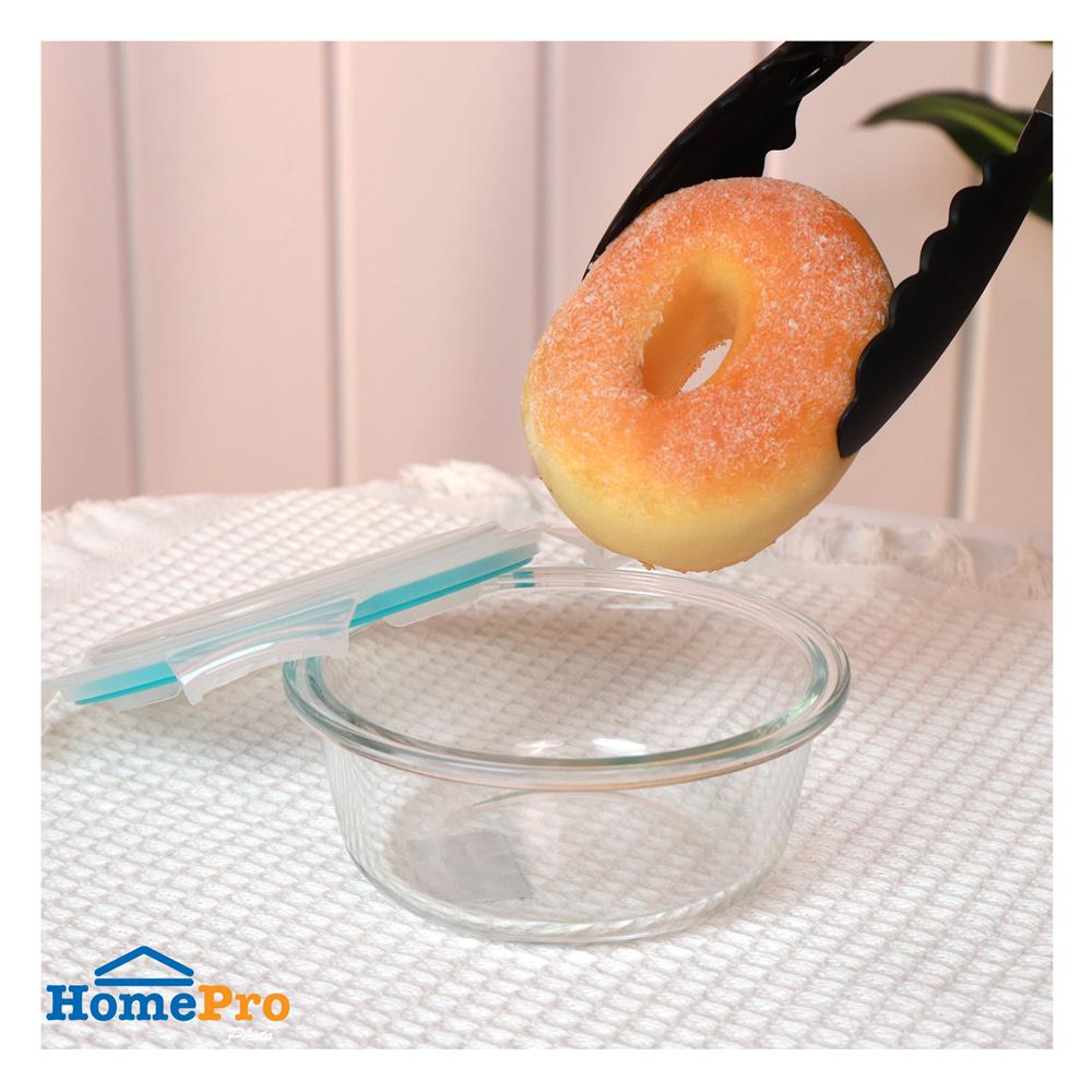 กล่องอาหารแก้วกลม 0.4 ลิตร KECH RUMI สีฟ้า