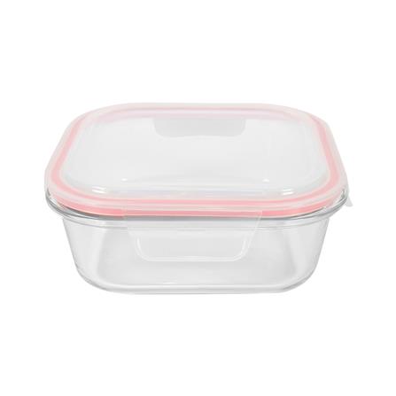 กล่องอาหารแก้วจัตุรัส 1.2 ลิตร KECH RUMI สีแดง_2