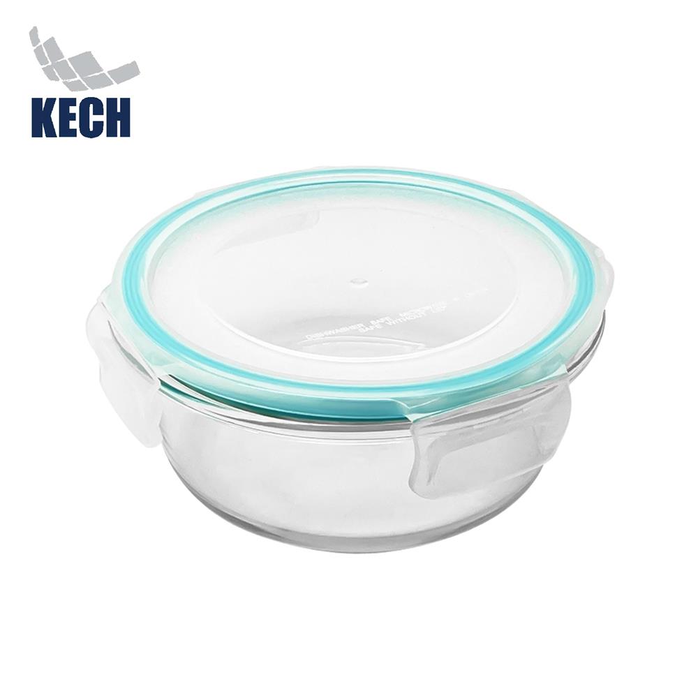กล่องอาหารแก้วกลม 0.6 ลิตร KECH RUMI สีฟ้า_1