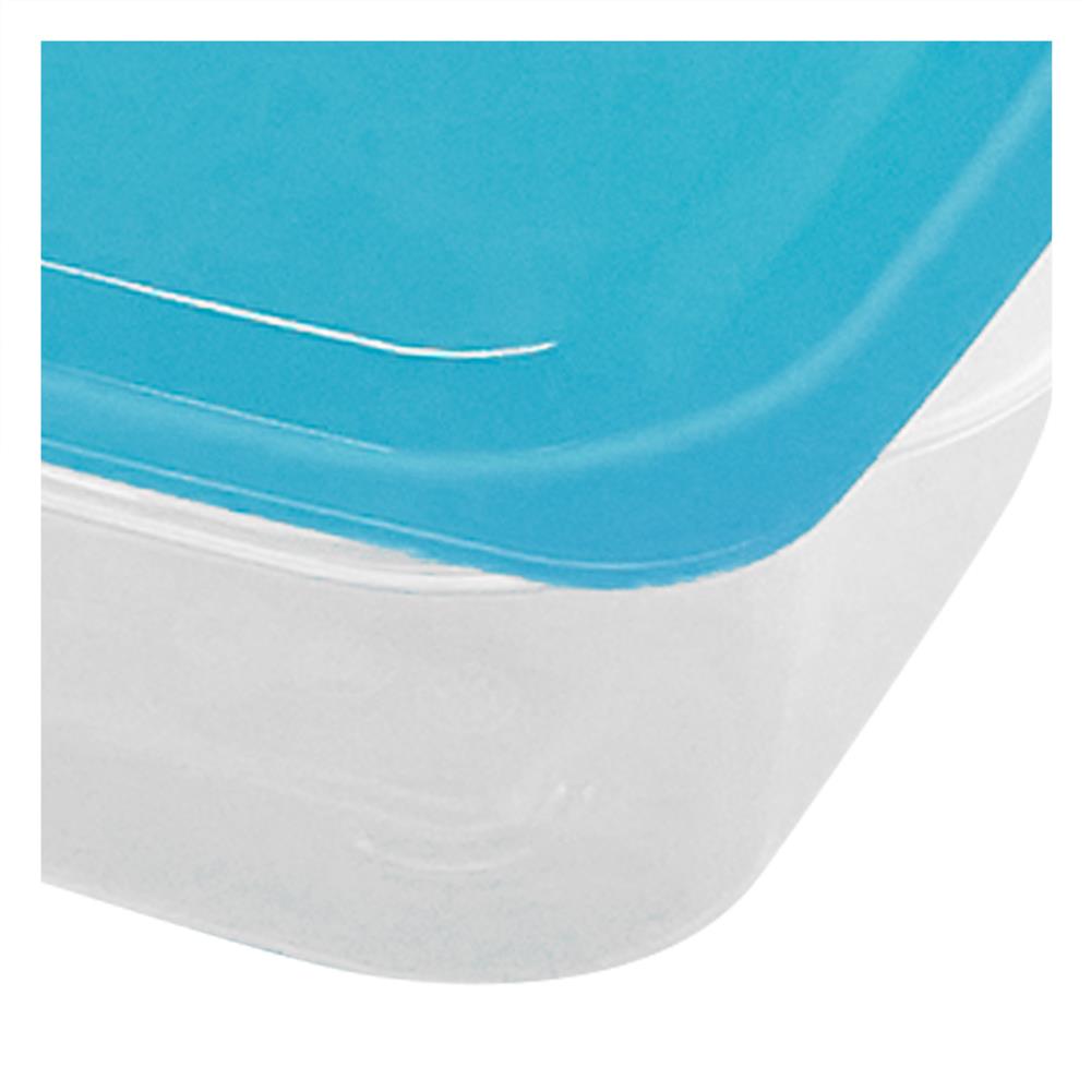 กล่องอาหารจัตุรัส KECH NICK 0.6 ลิตร สีเทอร์ควอยซ์ (แพ็ก 2 ชิ้น)